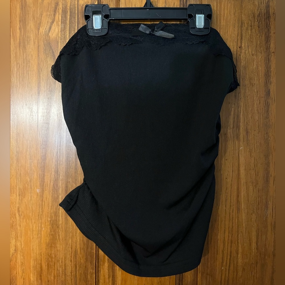black lace tube top